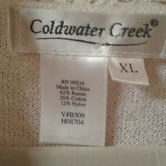NWT Coldwater Creek Crochet Front Cardigan - Picture 3 of 7